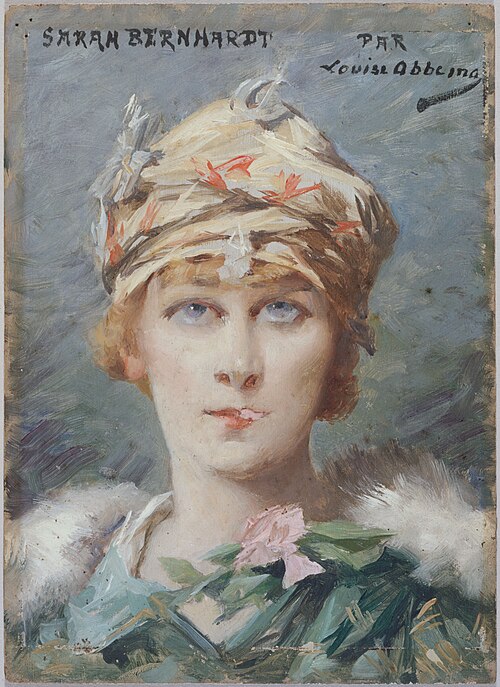 Portrait de Sarah Bernhardt (1844-1923), dans le rôle d'Adrienne Lecouvreur, 1880, Louise Abbéma