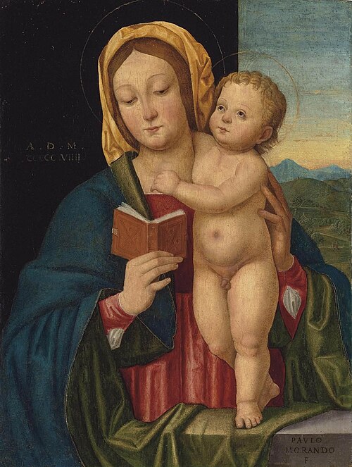 Madonna con il Bambino che legge, 1509, Paolo Morando