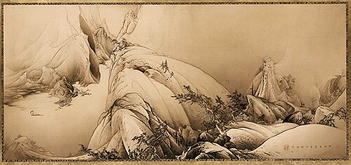 Landscape Scenes Along the River, 1885, Kanō Hōgai
