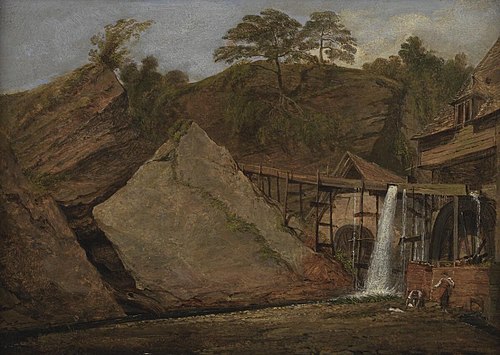 Aberdyllis Mill, Vale of Neath, 1820, George Orleans Delamotte