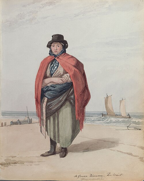 A Gower Women, 1818, George Orleans Delamotte