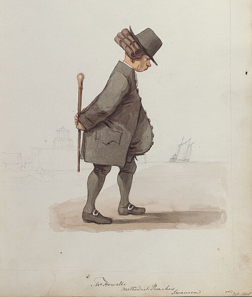 Mr Howells, Methodist Preacher, Swansea, 1818, George Orleans Delamotte
