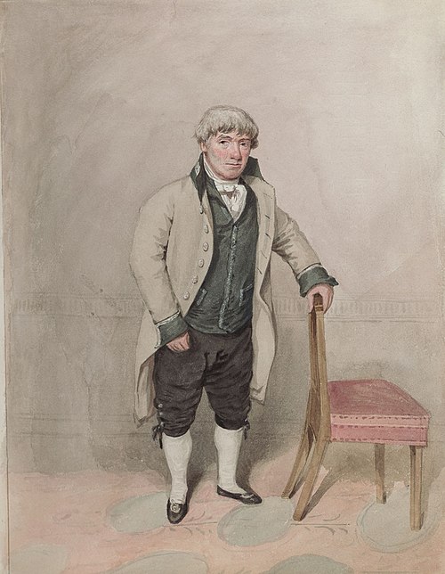 Old John, servant at Aberpergwm, 1818, George Orleans Delamotte