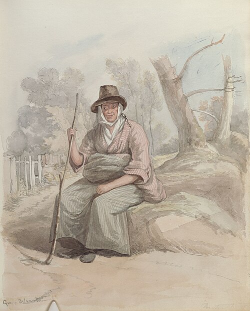 Portrait of a poor women, 1818, George Orleans Delamotte