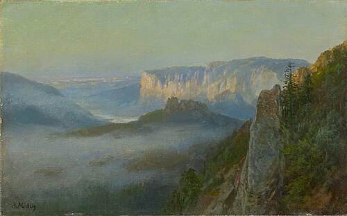 Nebel im Elbsandsteingebirge, , Bernhard Mühlig