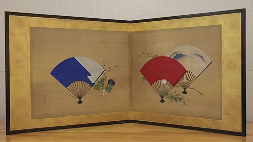 Fans and Flowers, 1890, Shibata Zeshin