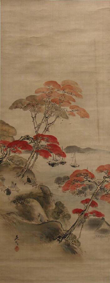 Maple Viewing at Kai'anji Temple, 1870, Shibata Zeshin