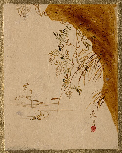 Overhanging Cliff, 1837, Shibata Zeshin