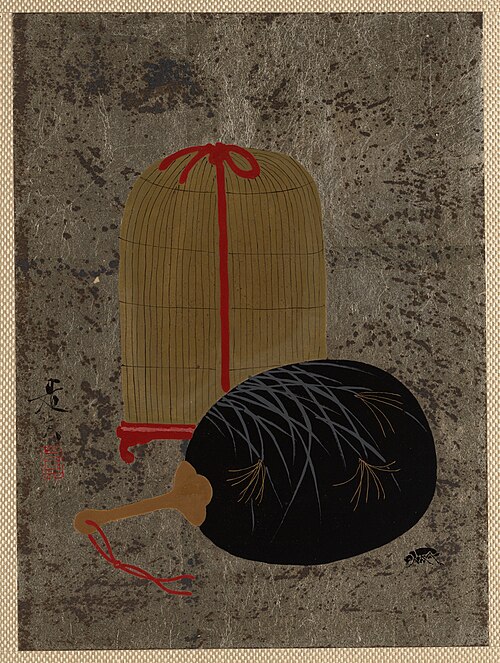 Fan and Insect Cage, 1837, Shibata Zeshin