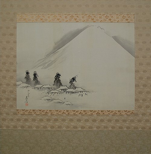Mt. Fuji in Winter, 1890, Shibata Zeshin