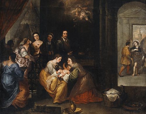 Birth of Saint Francis of Assisi, 1662, Juan de Alfaro