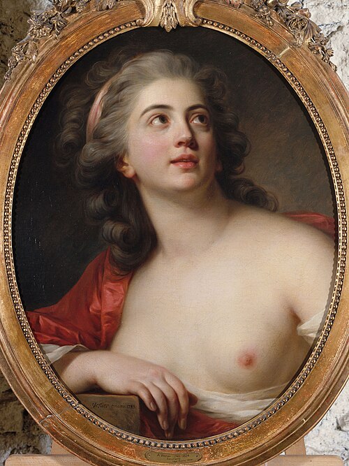 Tête de bacchante, 1783, Antoine Vestier