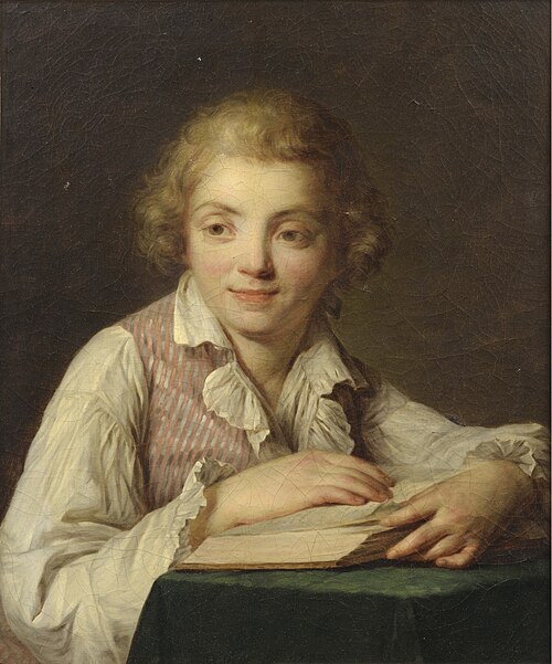 Posthumous portrait of the artist's son Jean-René Vestier (d. 21 December 1778), painted 1788., 1788, Antoine Vestier