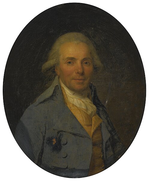 Portrait of a man wearing a blue coat, , Antoine Vestier