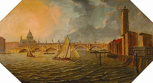 Blackfriars from Southwark, London, , Daniel Turner
