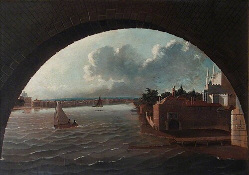 A View of the Thames at Westminster, Seen through an Arch of the Bridge, , Daniel Turner