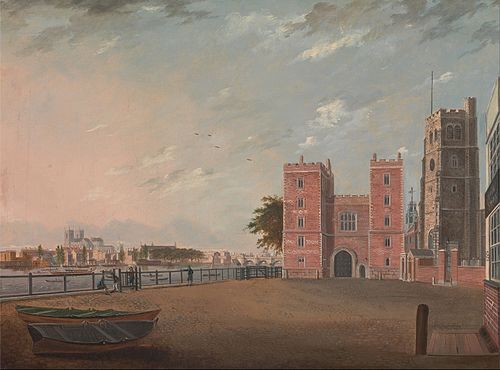 Lambeth Palace from the West, 1802, Daniel Turner