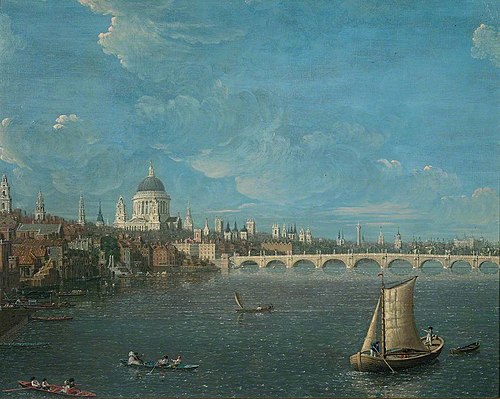 View of St Paul’s from the Thames, 1790, Daniel Turner