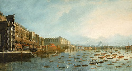 Nelson's Funeral Procession on the Thames, 8 January 1806, 1807, Daniel Turner