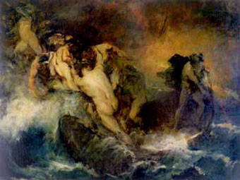 La barca de Aqueronte, 1887, Felix Eduardo Resurreccion Hid