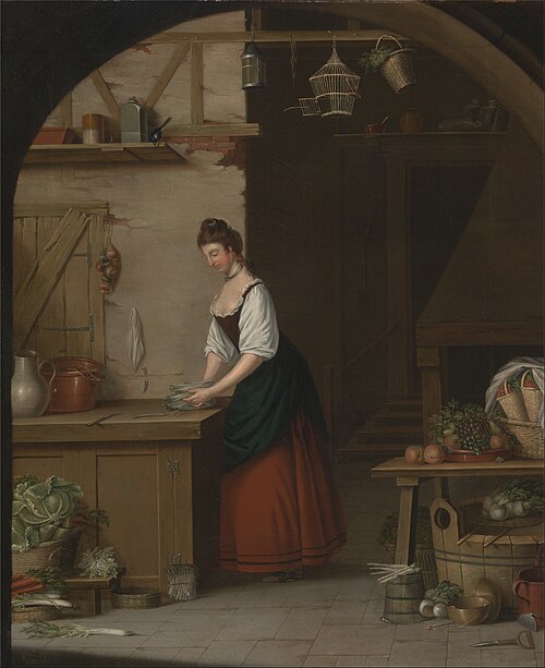 Girl Bundling Asparagu, 1771, John Atkinson
