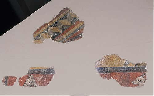 Animals face to face and zig-zag pattern from Boí, 1100, Master of Boí