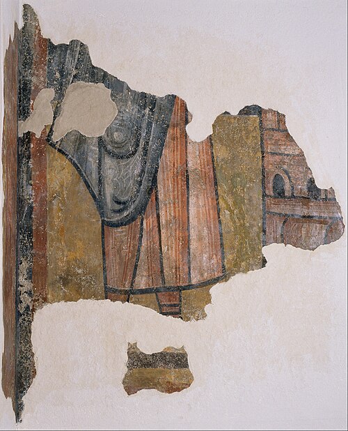 Remains of a figure and buildings from Boí, 1100, Master of Boí