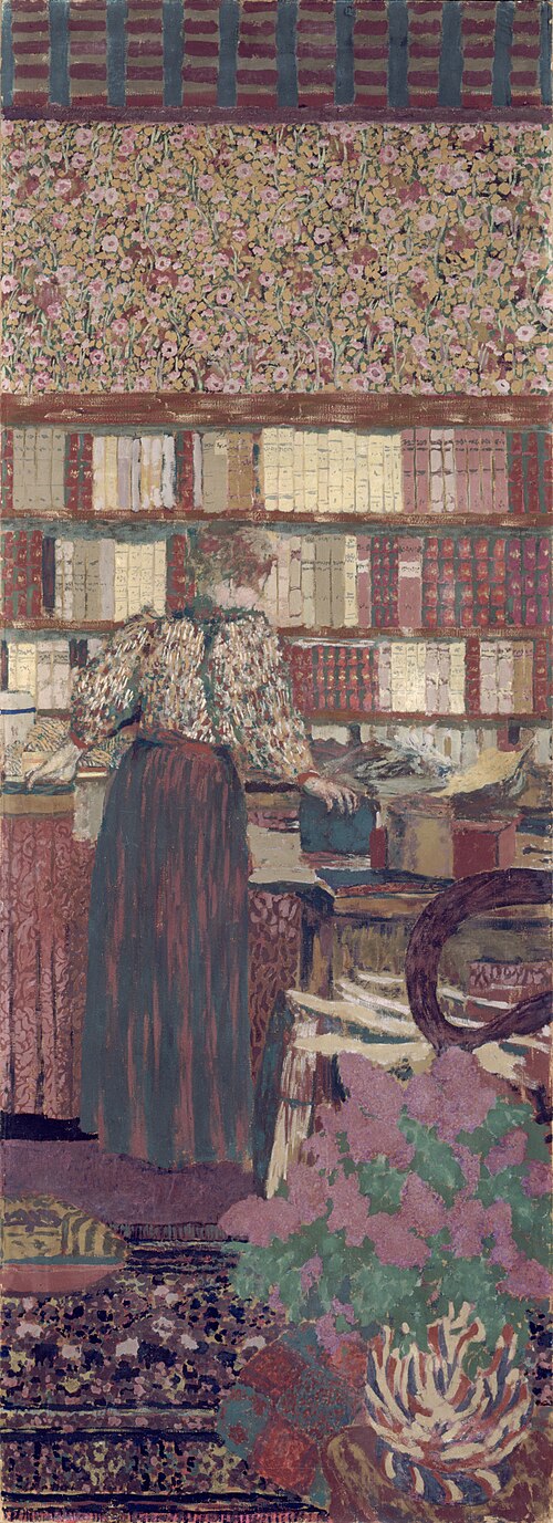 Personnages dans un intérieur. Le choix des livres, 1896, Édouard Vuillard