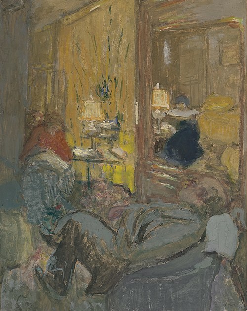 Interior with three figures, 1910, Édouard Vuillard