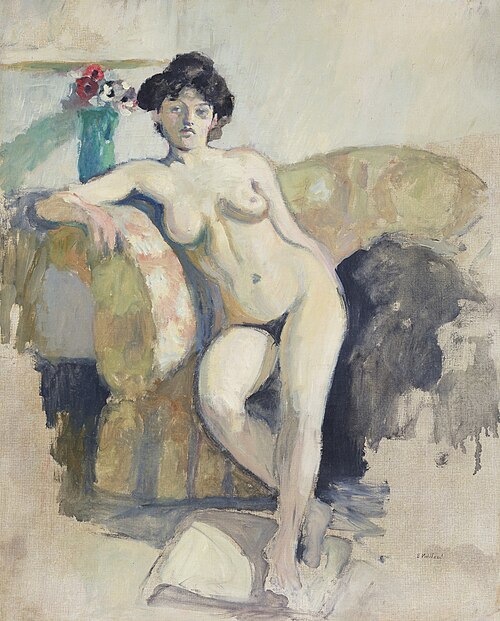 Nude woman sitting on a sofa, 1903, Édouard Vuillard