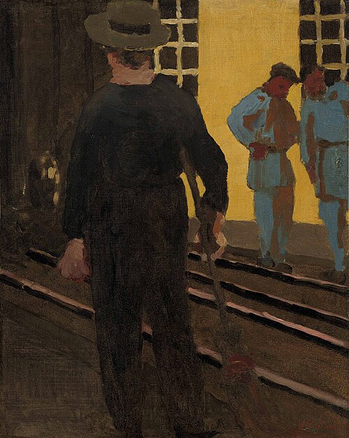 Le balayeur sur la voie, 1891, Édouard Vuillard