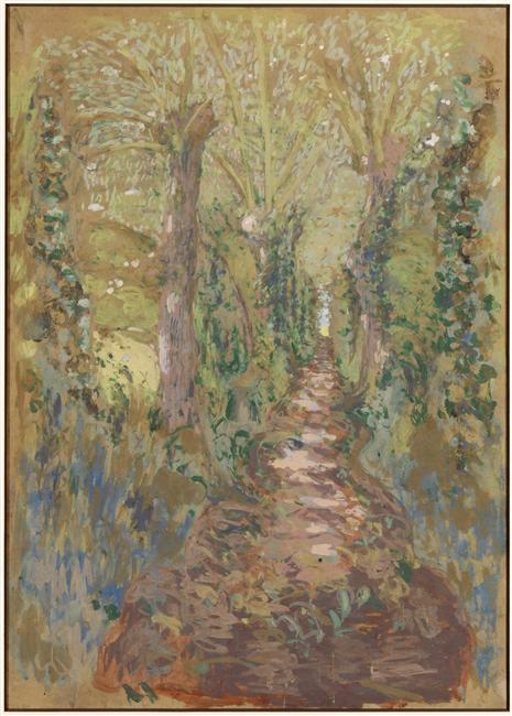 L'Allée en sous-bois, Amfreville, 1907, Édouard Vuillard