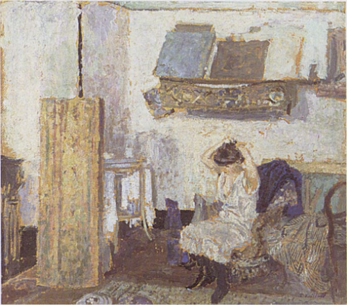 Modèle assise dans un fauteuil, se coiffant, 1903, Édouard Vuillard