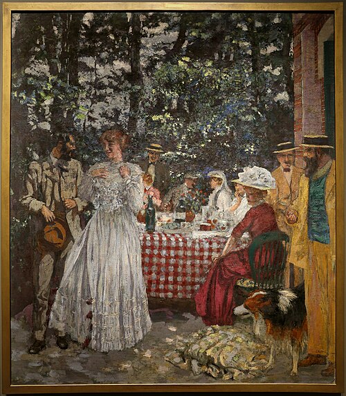 La terrasse à Vasouy - Le déjeuner, 1901, Édouard Vuillard