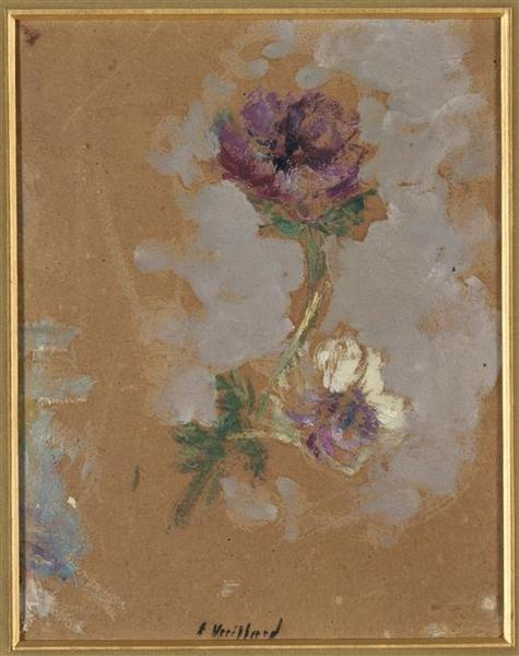 Deux anémones, , Édouard Vuillard