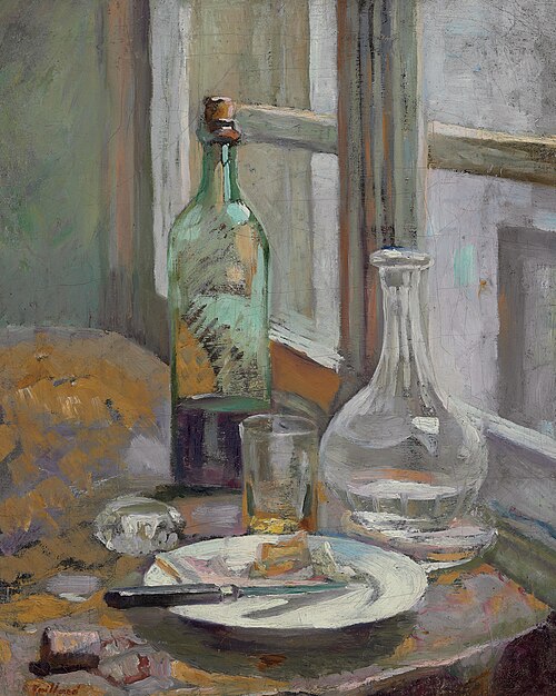Nature morte avec bouteille et carafe, 1889, Édouard Vuillard