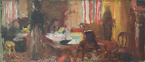Le Grand Intérieur aux six personnages (étude), 1897, Édouard Vuillard