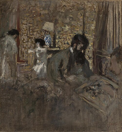 La partie de dames, Tristan Bernard chez Madame Aron, 1905, Édouard Vuillard