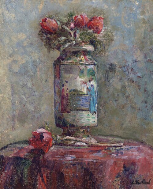 Anémones dans un vase chinois, 1900, Édouard Vuillard