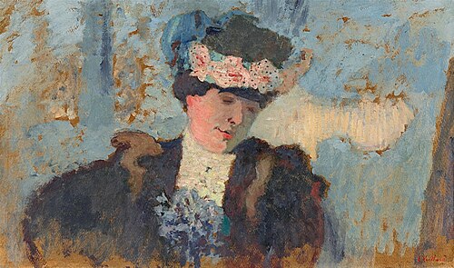 Madame Hessel au chapeau garni de roses, , Édouard Vuillard