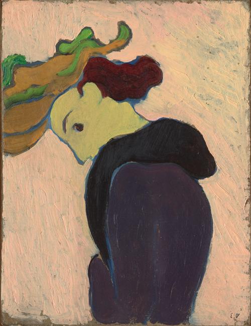 Femme de profil au chapeau vert, 1891, Édouard Vuillard