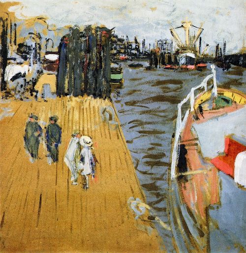 Le Cargo à quai, Hambourg, 1913, Édouard Vuillard