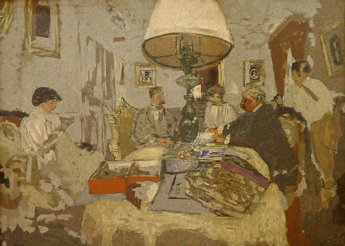 Les Amis autour de la table, Saint-Jacut, 1909, Édouard Vuillard