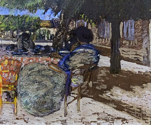 Sous les arbres du pavillon rouge, 1907, Édouard Vuillard
