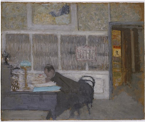 À la revue blanche (Portrait de Félix Fénéon)., 1901, Édouard Vuillard