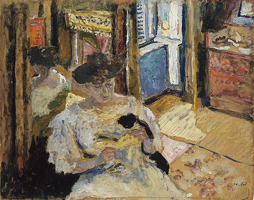 The Dressing-Room, Madame Hessel Reading at Amfréville, 1906, Édouard Vuillard