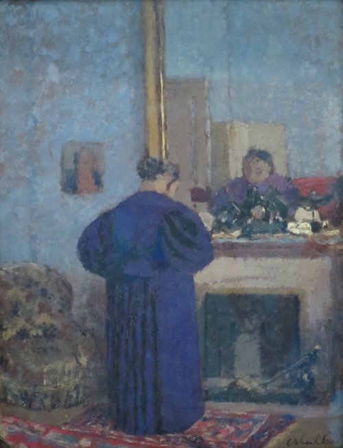 Madame Vuillard devant la cheminée, 1895, Édouard Vuillard