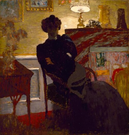 Madame Hessel assise sous la lampe, 1908, Édouard Vuillard
