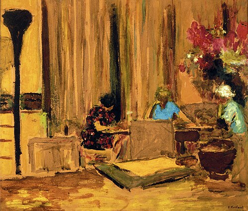 The Billiard Room at the Chateau at Clayes, 1930, Édouard Vuillard