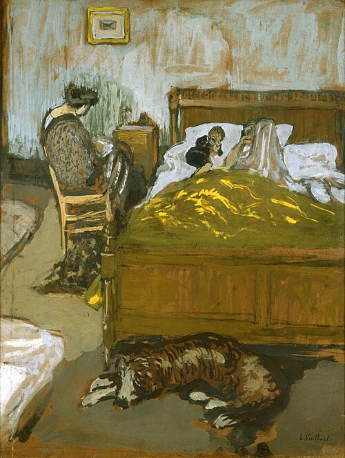 Le couvre-pieds jaune, , Édouard Vuillard